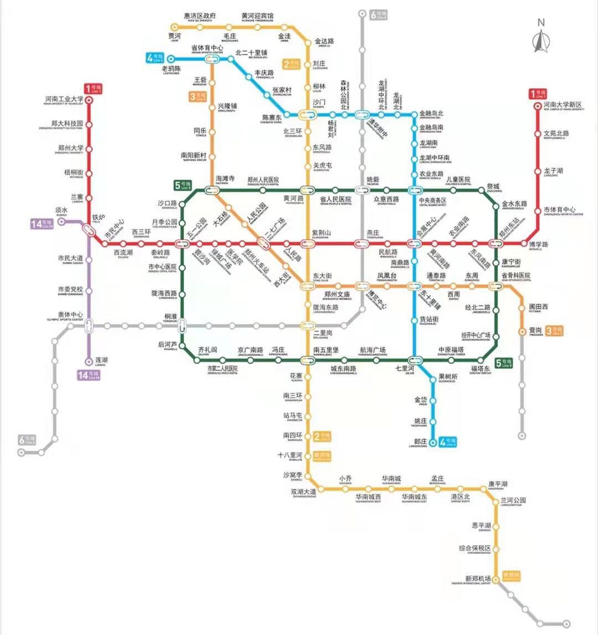 郑州地铁最新版路线图详解